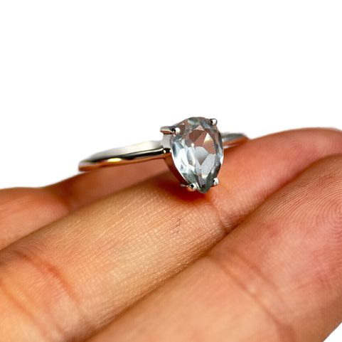 VIENNA, PRSTEN, MODRÝ TOPAZ, STŘÍBRO 925/1000