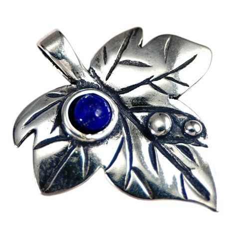 LIST - BŘEČŤAN, STŘÍBRNÝ PŘÍVĚSEK, AG 925 LAPIS