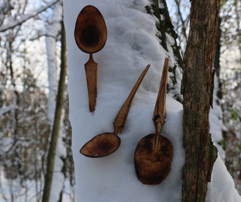 BETULA, VYŘEZÁVANÁ LŽIČKA, OPÁLENÁ