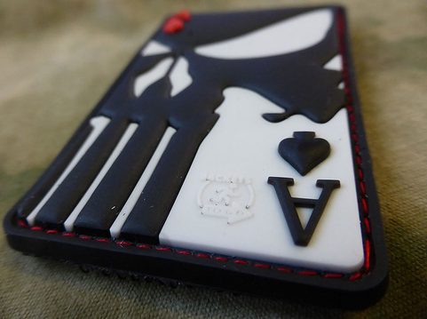 PUNISHER ACE OF SPADES, 3D PATCH NÁŠIVKA, SUCHÝ ZIP