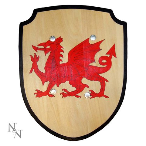 WALES, DŘEVĚNÝ ŠTÍT 34 CM