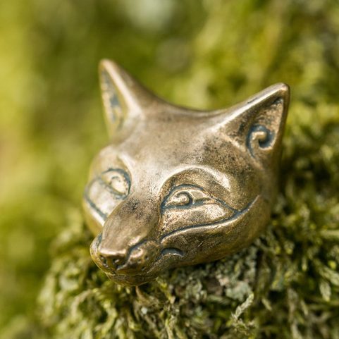 LIŠKA, LIŠČÍ HLAVA, PŘÍVĚŠEK, BRONZ
