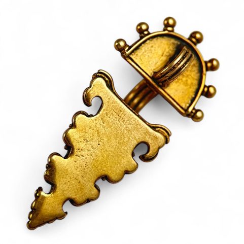 ORLÍ HLAVY STŘEDOVĚKÝ PŘÍVĚŠEK, ŠPERK, BRONZ, LAPIS LAZULI