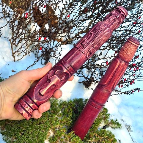 VELES, SLOVANSKÝ BŮH LESA, VYŘEZÁVANÁ SOŠKA