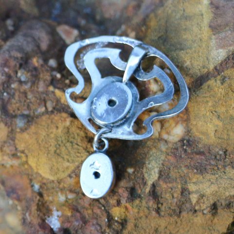 PARIS, STŘÍBRNÝ PŘÍVĚSEK S MALACHYTEM, AG 925