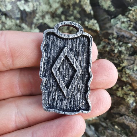 INGWAZ, INGUZ, RUNOVÝ AMULET, ZINEK