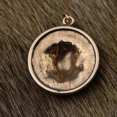 SLOVANSKÝ VLK AMULET, BRONZ