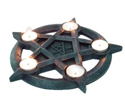 SVÍCEN PENTAGRAM NA ČAJOVÉ SVÍČKY
