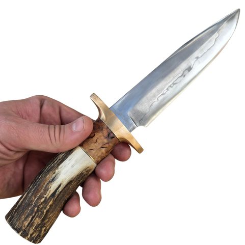 KOVANÝ BOWIE NŮŽ BLACKBURN S POCHVOU