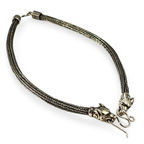 FENRIR - STŘÍBRNÝ NÁHRDELNÍK, VIKING KNIT, AG 925/1000 50G