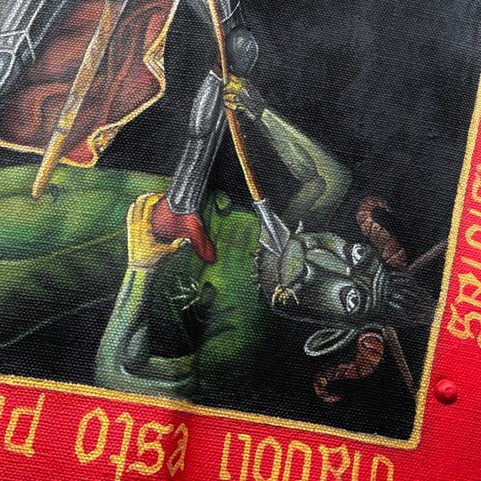 MALOVANÝ STŘEDOVĚKÝ ŠTÍT - JIŘÍ