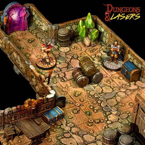 DUNGEONS & LASERS: DWARVEN MINE - HALF-HEIGHT WALLS