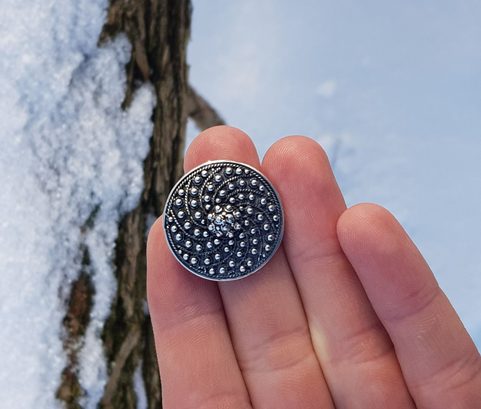 OCHRANNÝ VIKINSKÝ ŠTÍT, BIRKA, STŘÍBRNÝ PŘÍVĚSEK, AG 925, 10G