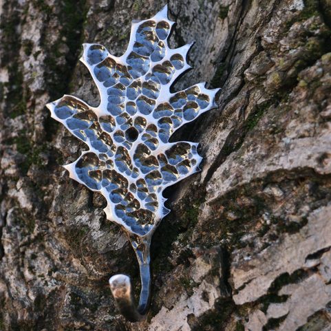 DUBOVÝ LIST VĚŠÁK NA KLÍČE / VĚŠÁK NA ŠATY