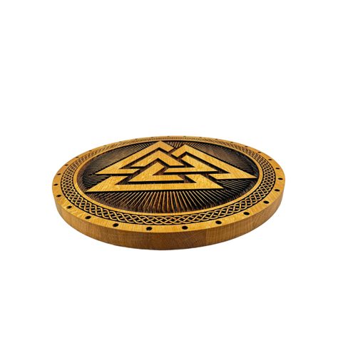 VALKNUT, DŘEVĚNÝ NÁSTĚNNÝ OBRAZ 32CM