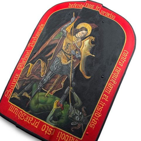 MALOVANÝ STŘEDOVĚKÝ ŠTÍT - JIŘÍ