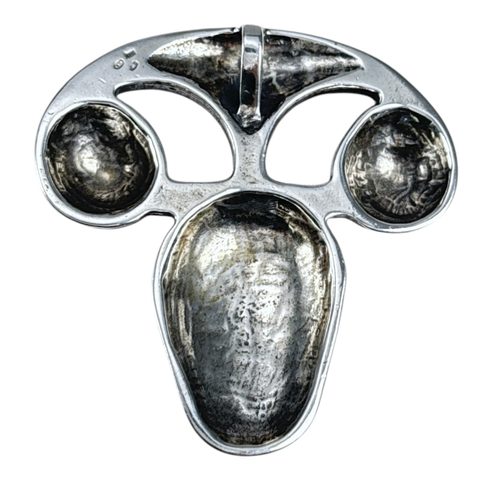 KELTSKÁ HLAVA, LATÉNSKÝ VÝTVARNÝ STYL, STŘÍBRNÝ PŘÍVĚSEK, AG 925, 32G
