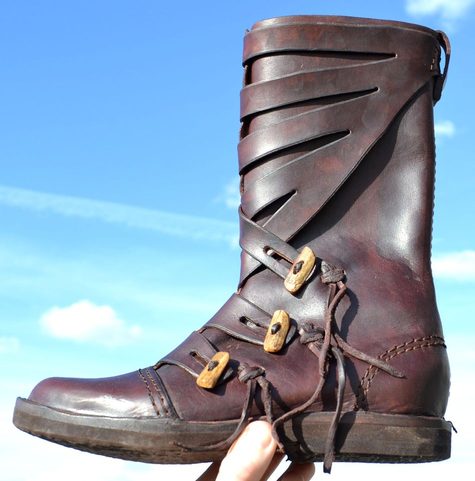 VARYAG, VYSOKÉ KOŽENÉ BOTY, VIKING - HNĚDÉ