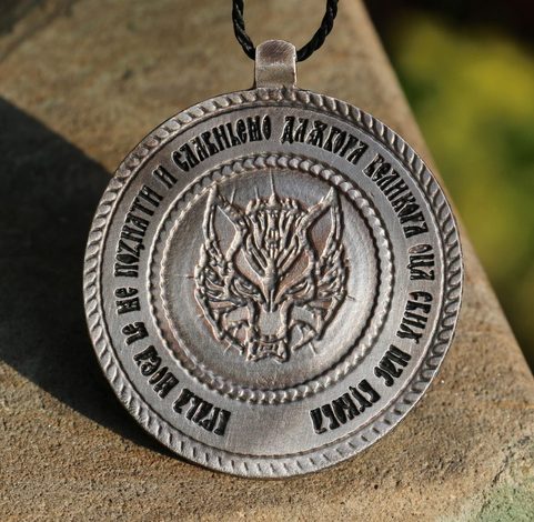 VLK - VELKÝ MEDAILON, VLČÍ TALISMAN, AMULET