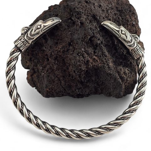 HROMOVÝ PTÁK, STŘÍBRNÝ NÁRAMEK, AG 925