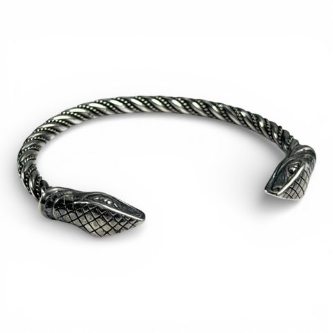 JÖRMUNGANDR, VIKINGSKÝ HAD, STŘÍBRNÝ NÁRAMEK, AG 925