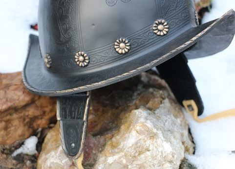 MORION HELM MIT WANGENKLAPPEN, POLYURETHAN