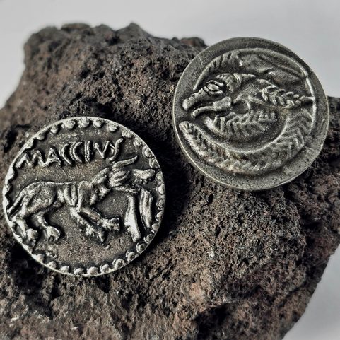MACCIUS, KELTSKÁ TETRADRACHMA, REPLIKA