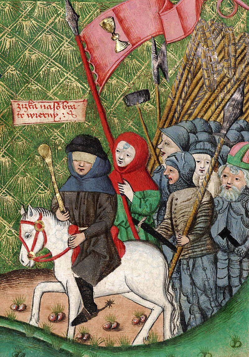 Žižka leading the Hussite forces (illumination from the Jena Codex)