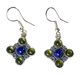 PRAGA, STŘEDOVĚKÉ STŘÍBRNÉ NÁUŠNICE, PERIDOT A LAPIS LAZULI, AG 925/1000 - NÁUŠNICE - STŘÍBRNÉ ŠPERKY