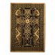 KELTSKÝ KŘÍŽ S MOTIVY PSA, DŘEVĚNÝ NÁSTĚNNÝ OBRAZ 21X30CM, PLETENÝ RÁM - DŘEVĚNÉ OBRAZY - HOME DECOR