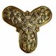 TROJLÍSTKOVÁ BROŽ, VIKINGSKÁ, BRONZ - BROŽE A KNOFLÍKY - ŠPERKY