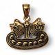 VIKINSKÁ LOĎ, LILLEVANG, DÁNSKO, AMULET, BRONZ - BROŽE A KNOFLÍKY - ŠPERKY