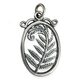 Fougère, pendentif, argent
