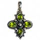 VICENZA, STŘÍBRNÝ PŘÍVĚSEK, PERIDOT AG 925/1000 - PŘÍVĚSKY - STŘÍBRNÉ ŠPERKY