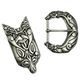 FENRIR Style Borre - boucle de ceinture et zinc argent antique