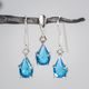 POLARIS, Silberschmuck-Set, Glas, Ag 925