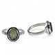 STŘEDOVĚKÝ PRSTEN S VLTAVÍNEM, STŘÍBRO AG 925/1000 - ŠPERKY S VLTAVÍNY - STŘÍBRNÉ ŠPERKY