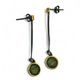 Silver earrings - Moldavite, Ag 925/1000