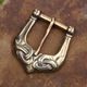 SPONA VIKING S PLETENÝMI ORNAMENTY, BRONZ - OPASKOVÉ SPONY - ŠPERKY