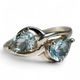 ORBITA, PRSTEN, MODRÝ TOPAZ, STŘÍBRO 925/1000 - PRSTENY - STŘÍBRNÉ ŠPERKY