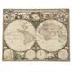 MAPA SVĚTA NOVA TOTIUS TERRARUM ORBIS TABULA, FREDERIK DE WIT, RUČNÍ PAPÍR - PLAKÁTY - HOME DECOR