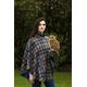 Poncho irlandais, laine, demi-fermeture éclair 821