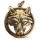 VLK - VLČÍ HLAVA V KRUHU, AMULET BRONZ - PŘÍVĚSKY - ŠPERKY