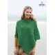 ARAN PONCHO, Merino wool, green