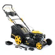 RIWALL PRO RPM 4735 E MULTIFUNKČNÍ TRAVNÍ SEKAČKA 4 V 1 S BENZINOVÝM MOTOREM, POJEZDEM A ELEKTROSTARTEM - SEKAČKY S ELEKTROSTARTEM - SEKAČKY