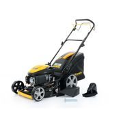 RIWALL PRO RPM 5155 PRO MULTIFUNKČNÍ TRAVNÍ SEKAČKA 4 V 1 S BENZINOVÝM MOTOREM A POJEZDEM - SEKAČKY SE ZÁBĚREM 50-56 CM - SEKAČKY