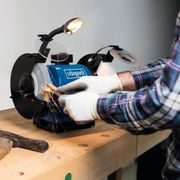 SCHEPPACH BG 200 AL DVOUKOTOUČOVÁ BRUSKA S BÍLÝM KAMENEM - ELEKTRO NÁŘADÍ