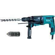 MAKITA HR2631FT - KOMBINOVANÉ KLADIVO S AVT A VÝMĚNNÝM SKLÍČIDLEM 2,4J,800W - ELEKTRO NÁŘADÍ