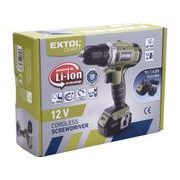 EXTOL CRAFT VRTACÍ ŠROUBOVÁK AKU, 12V LI-ION, 1300MAH, 402400 - AKU NÁŘADÍ
