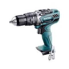 EXTOL INDUSTRIAL vrtací šroubovák aku s příklepem, 18V Li-ion, 4 pólový motor, 2000mAh, bez baterie a nabíječky, 8791110T